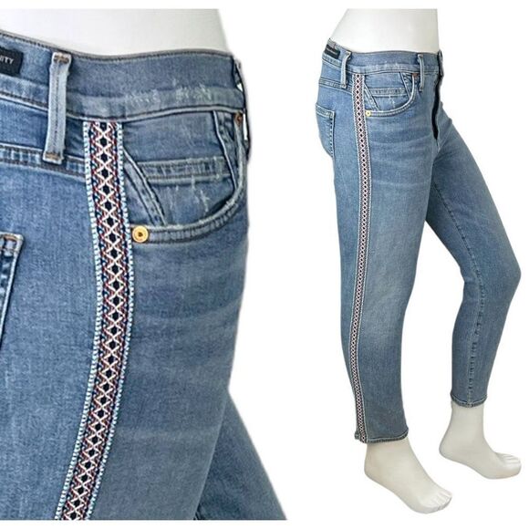 Citizens of Humanity Rocket Crop High Rise Skinny Jeans Chico Stripe Size 27 - Picture 1 of 11